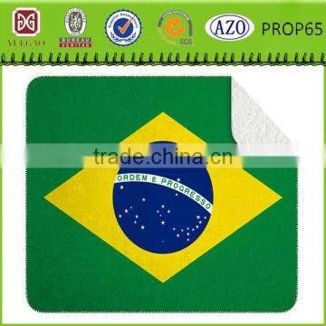 Brazil flag plain printed Sherpa Blanket