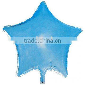 Star shape blue color helium foil balloon