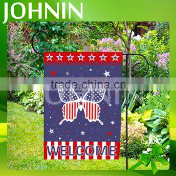 Johnin metal flagpole outdoor welcome custom logo garden flag