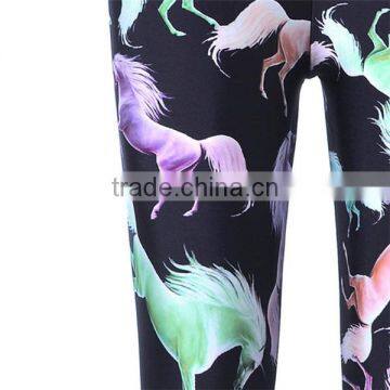Fashion Girl's Colorful Horse Print Leggings Stretchy Sexy Leggings Pencil Pants photo-3