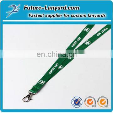 White Smooth Polyester Lanyard With Oval Hook