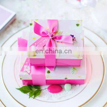 Newest Square Candy Gift Tinplate Box With Ribbon Two Sizes photo-6