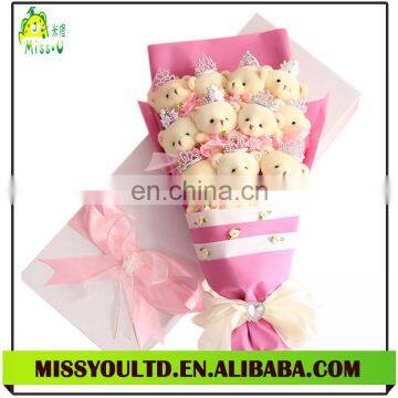 Birthday Gift Stuffed Teddy Bear Bouquet Fashion Cute Pink Soft Toys