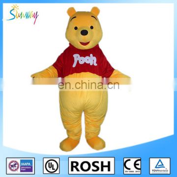 lovely inflatable Winnie bear fur costume for advertising