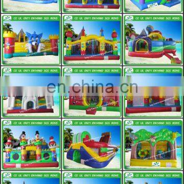 Customized Castle theme inflatable combo, bouncer slide made in china