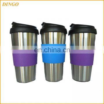 Printing Logo Promotional Stainless Steel Slicone sleeve Travel Mug