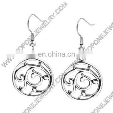 Blossom Snowflake Stainless Steel Celtic Dangling Earring photo-5