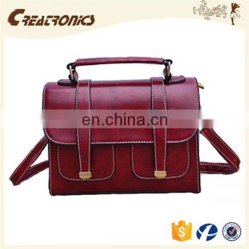 CR english amazon hot selling new fashion pu leather crossbody bags red retro messenger bag women