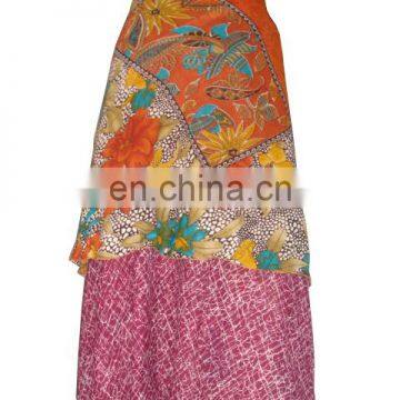 Women Ethnic Silk Wrap Skirts photo-5