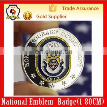 Custom sliver honor coin memorial coin honor courage commitment (HH-souvenir coin-0065)