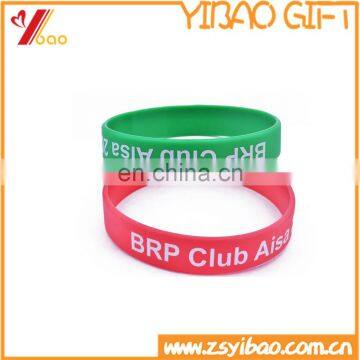 Cheapest Fashion Silicone Wristband Custom/ Bracelet With Printed/Debossed/Embossed Logo