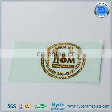 Customized Electroplate Gold Metal Stickers With 3m Glue