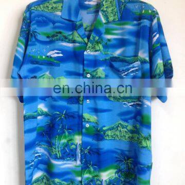 100% rayon short sleeve hawaiian shirts