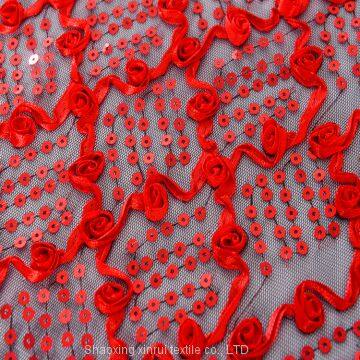 Wholesale India Fashion Sequin Online Stripe Dress Fabric Embroidered photo-3