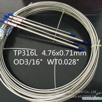 Seamless Stainless Steel Coiled Tube TP316L for Automobile