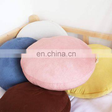 Super Soft Suede Floor Pillows 3 Denier Feather Like Polyester Filling Floor Cushion Seat Round Decorative Throw Pillow