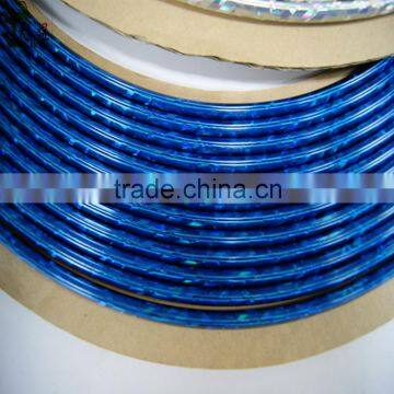 Chrome Glitter Blue 14m Decor Moulding Trim Strip Car Air Vent Sticker Door Edge Scratch Guard Protector Strip Roll New U Style photo-5