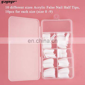 2021 Yayoge Wholesale Nature French Nail Tips White False Nail for Nail Extension photo-4