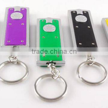 Promotional Logo Printed Rectangle LED Flashlight Keychain Quality Choice photo-2