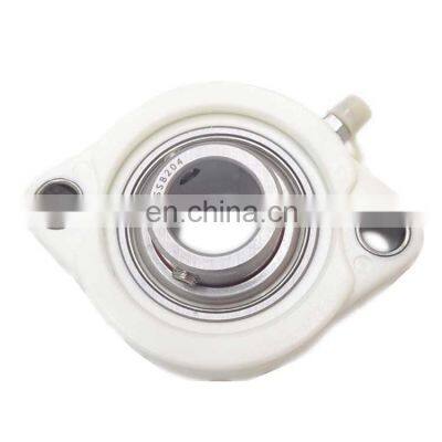 white plastic flange bearing block housing with Stainless steel inner bearing unit CTL204