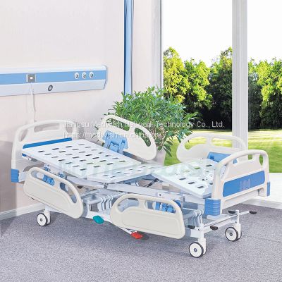 AG-BMY002 ABS handrails multifunctional hospital hydraulic control nursing care bed for sale