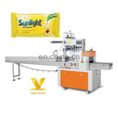 hot sellinghorizontal toilet soap pillow type packaging machine