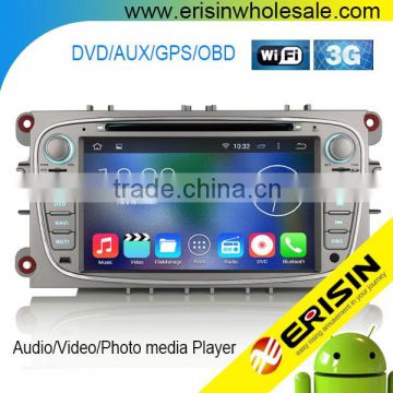 7" HD Quad Core Android 4.4.4 Car DVD GPS MONDEO C/S-MAX GALAXY Erisin ES2608F