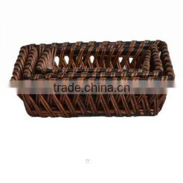 rectangular wicker tray