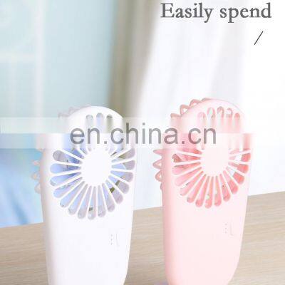 2021 Hot Sell Handheld Mini Fan Rechargeable Battery Fan USB Mini Folding Fan Low Noise Cute photo-2
