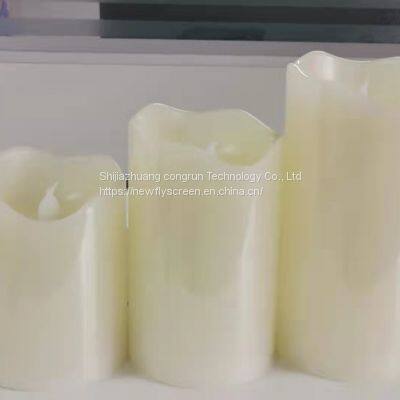 Flameless White Dancing Moving Flame Wick Led Candle With 10- Key Remote Control