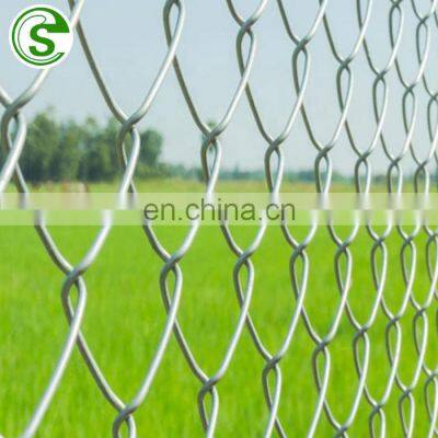 Factory direct sale 8 foot boundary wall pvc coated used wire mesh chain link fence for sale