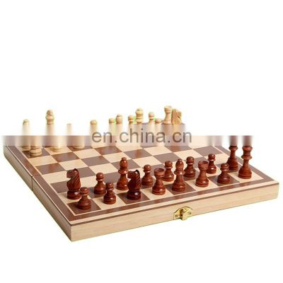 High Quality Foldable Wooden Chinese Chess Toys Enlightenment Puzzle Backgammon Chess game