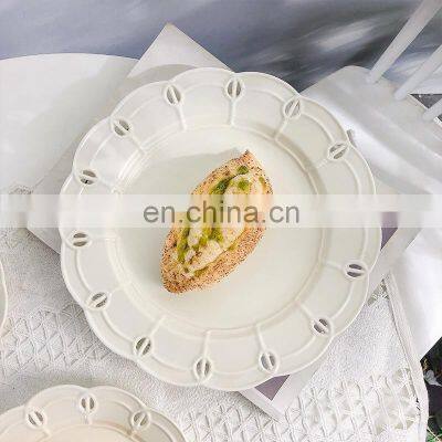 Luxury Restaurant Hollow Dinner Party Charger Wedding Porcelain Ceramic Fruit Dessert Dishes Plates Dinnerware photo-5