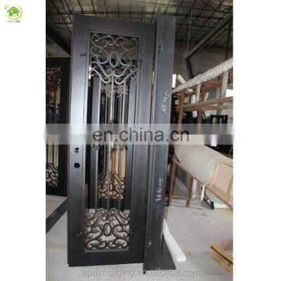 Manhattan modern cheap price wrought iron 24 inches exterior doors