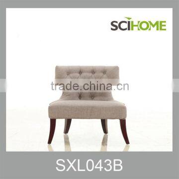 Modern Design Armless Tufted Back Armchair as Home Furniture