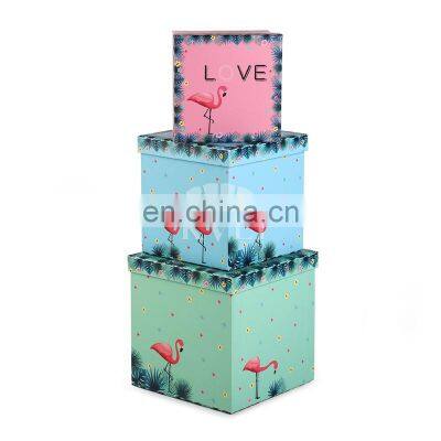 Custom printed paper gift box packaging with logo colorful cardboard box packaging