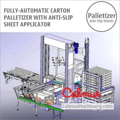 Anti-Slip Sheet Applicator Case Palletizing Machine Carton Palletizer photo-3