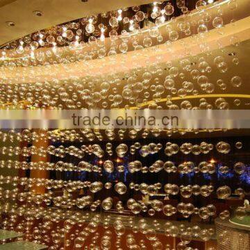 Blown Clear Glass Ball Curtain