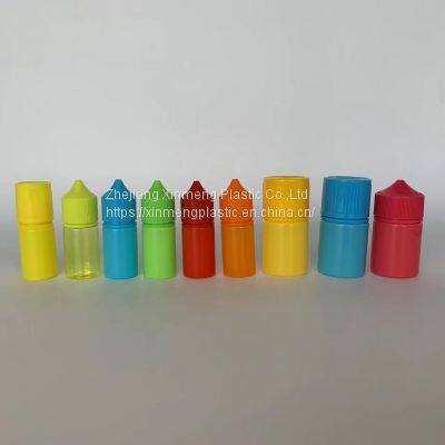 Colorful 30ml short V3 E-liquid bottle childproof squeeze plastic pet e-juice vape oil dropper bottle
