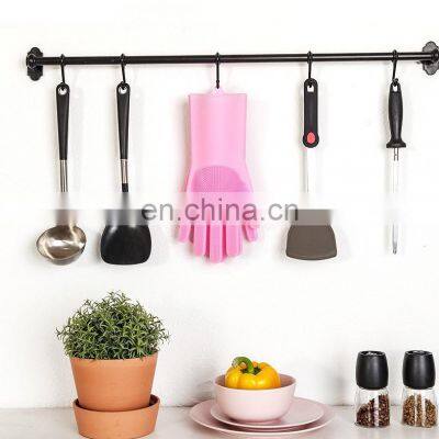 Factory Price Magic 100% Silicone Hand Scrubbing Gloves Dishwashing Cleaning Gloves For Kitchen photo-5