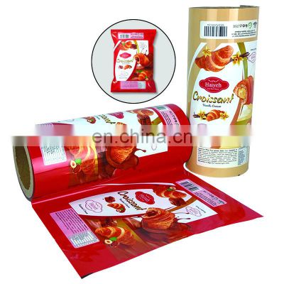 High quality food grade custom plastic aluminium foil film roll PET OPP packaging film roll for snack potato chips cookie