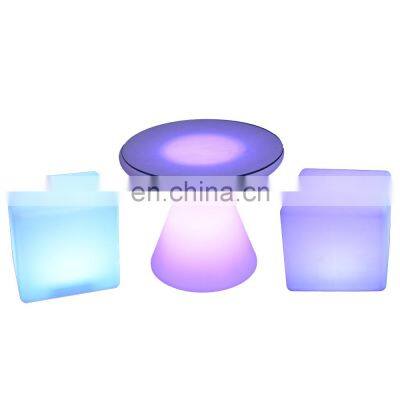 remote light up bar stool led cube chair quadrata sella led light furniture