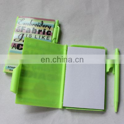 Custom Plastic Small Notebook With Pen