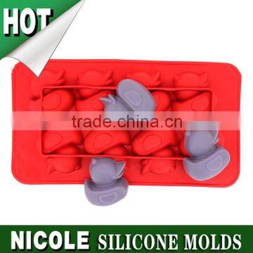 BC0007 Nicole duck shape silicone ice tray mold ice form