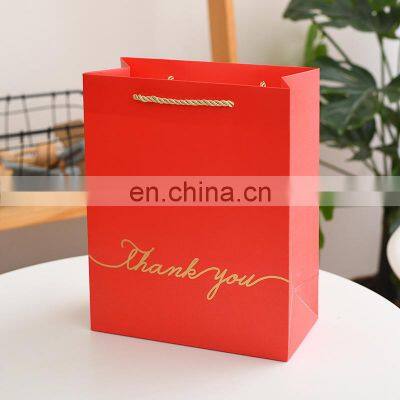 China Manufacturer Thank You Shopping Paper Bag Custom Printed Gift Paper Bag Valentine's Day Packaging Tote Paper Bag Gift photo-2
