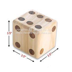Giant Solid Wooden Garden Dice Set for Outdoor Fun Includes 6 Dice photo-3