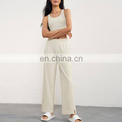 Yoga Bras Custom Workout Sportswear Suits Sweatpants Gym Fitness Sets For Women Outdoor Wear photo-3