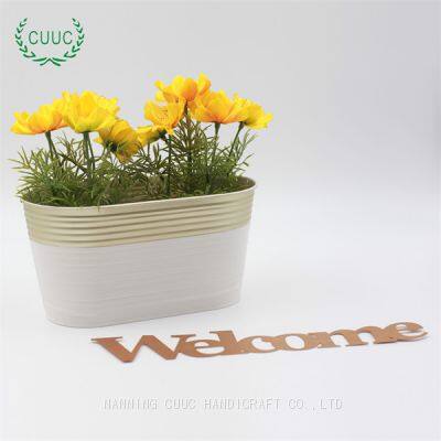 Metal Galvanised Christmas Planter Flower Pot Plant Pot photo-3