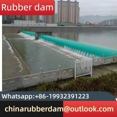 Circular rubber dam, overall sloping landscape, ecological rubber dam factory in stock