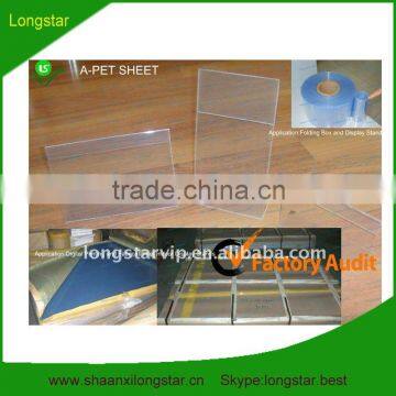 Clear Rigid PET Sheet (Used for Folding Boxes or Display Stand)